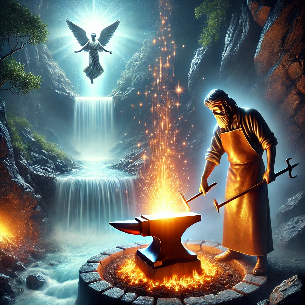 image representing Malachi’s message of refinement, symbolizing spiritual purification through fire and renewal through water