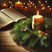 image capturing the peaceful and symbolic essence of the Advent season with the Candle of Hope